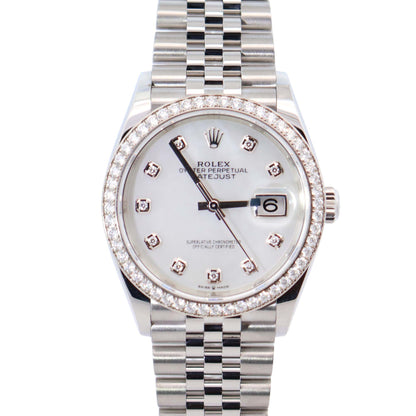 Rolex Datejust 36mm MOP Dial Watch Ref# 126284RBR - Happy Jewelers Fine Jewelry Lifetime Warranty