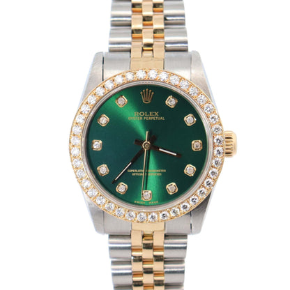 Rolex Datejust 31mm Green Dial Watch Ref# 68273 - Happy Jewelers Fine Jewelry Lifetime Warranty