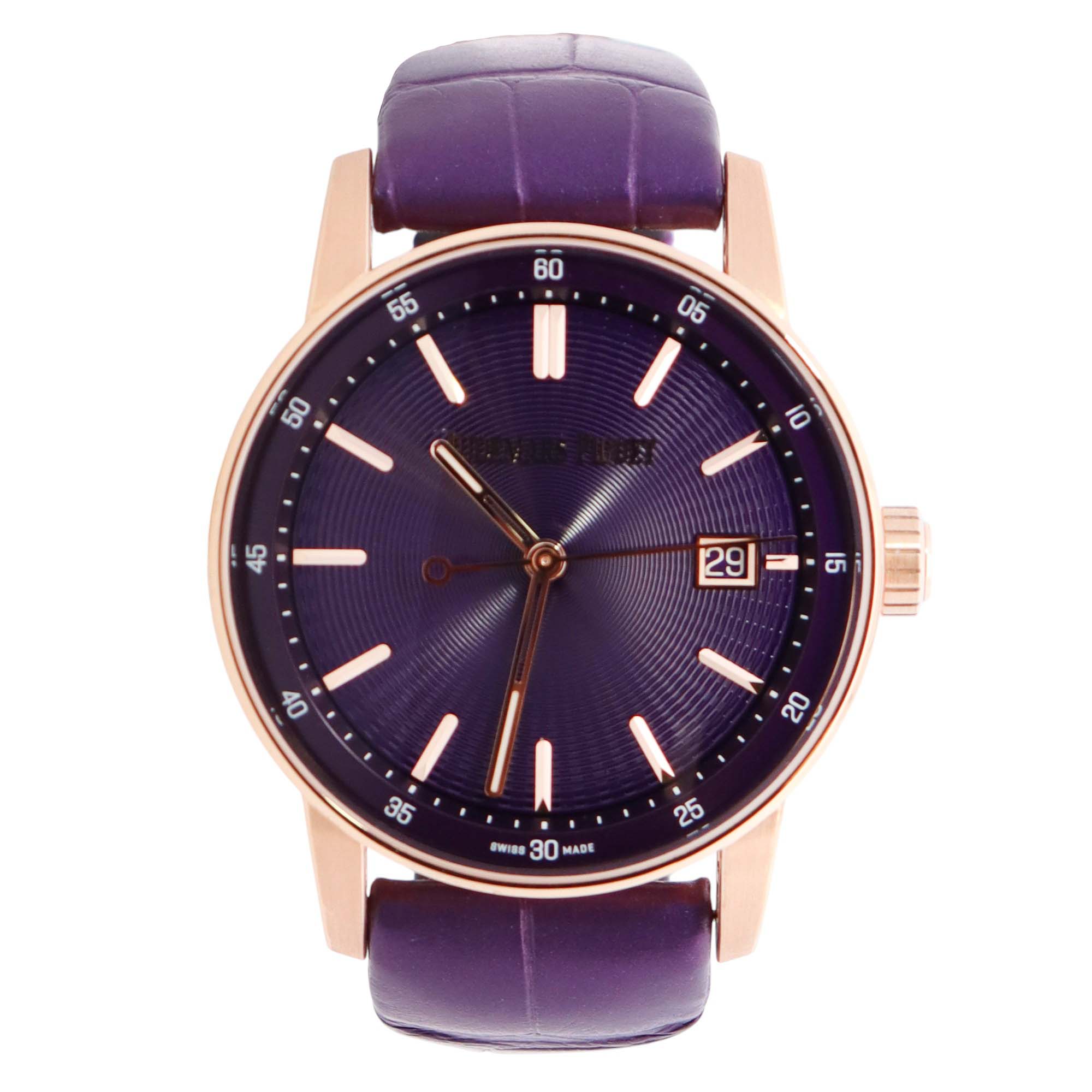 Audemars Piguet Code 11.59 41mm Purple Dial Watch Ref# 15210OR.OO.A616CR.01 - Happy Jewelers Fine Jewelry Lifetime Warranty
