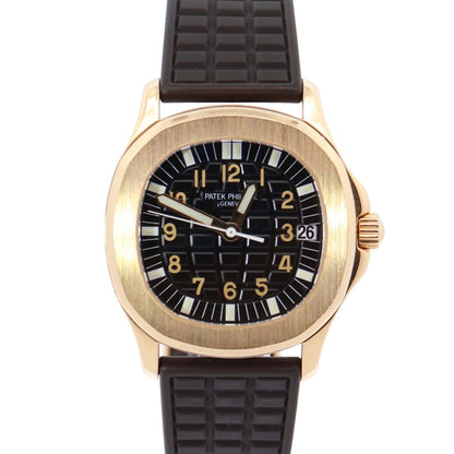 Patek Philippe Aquanaut 34mm Black Dial Watch Ref# 5066/J - Happy Jewelers Fine Jewelry Lifetime Warranty