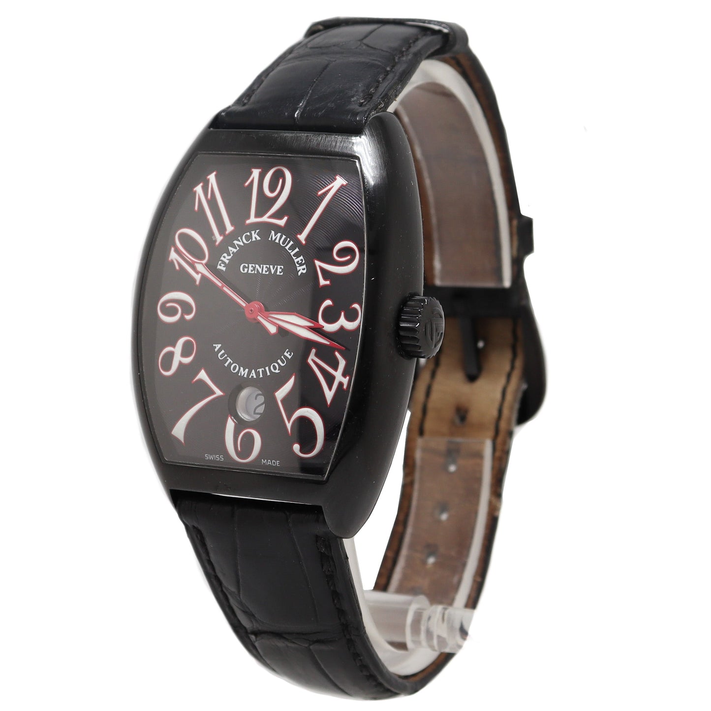 Franck Muller Curvex Casablanca Black PVD Stainless Steel 39mm Black Arabic Dial Watch Reference#  7851 SC DT NR - Happy Jewelers Fine Jewelry Lifetime Warranty