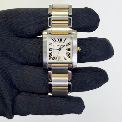 Cartier Tank Francaise 25mm Ivory Dial Ref#W51005Q4 - Happy Jewelers Fine Jewelry Lifetime Warranty