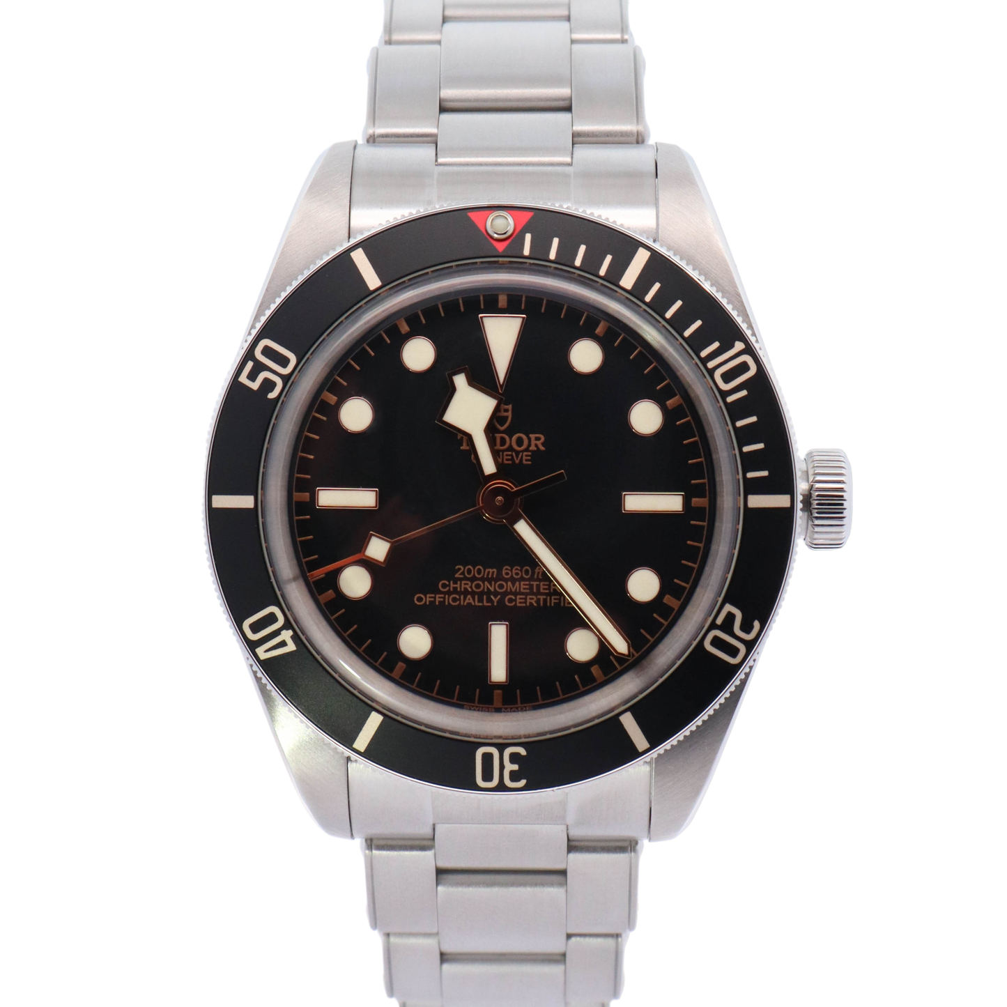 Tudor Black Bay Stainless Steel 39mm Black Dot Dial Watch Reference # 79030N - Happy Jewelers Fine Jewelry Lifetime Warranty