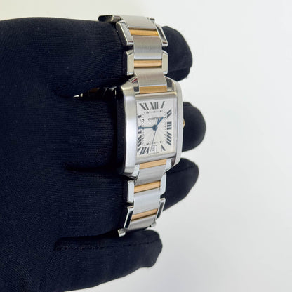 Cartier Tank Francaise 25mm Ivory Dial Ref#W51005Q4 - Happy Jewelers Fine Jewelry Lifetime Warranty