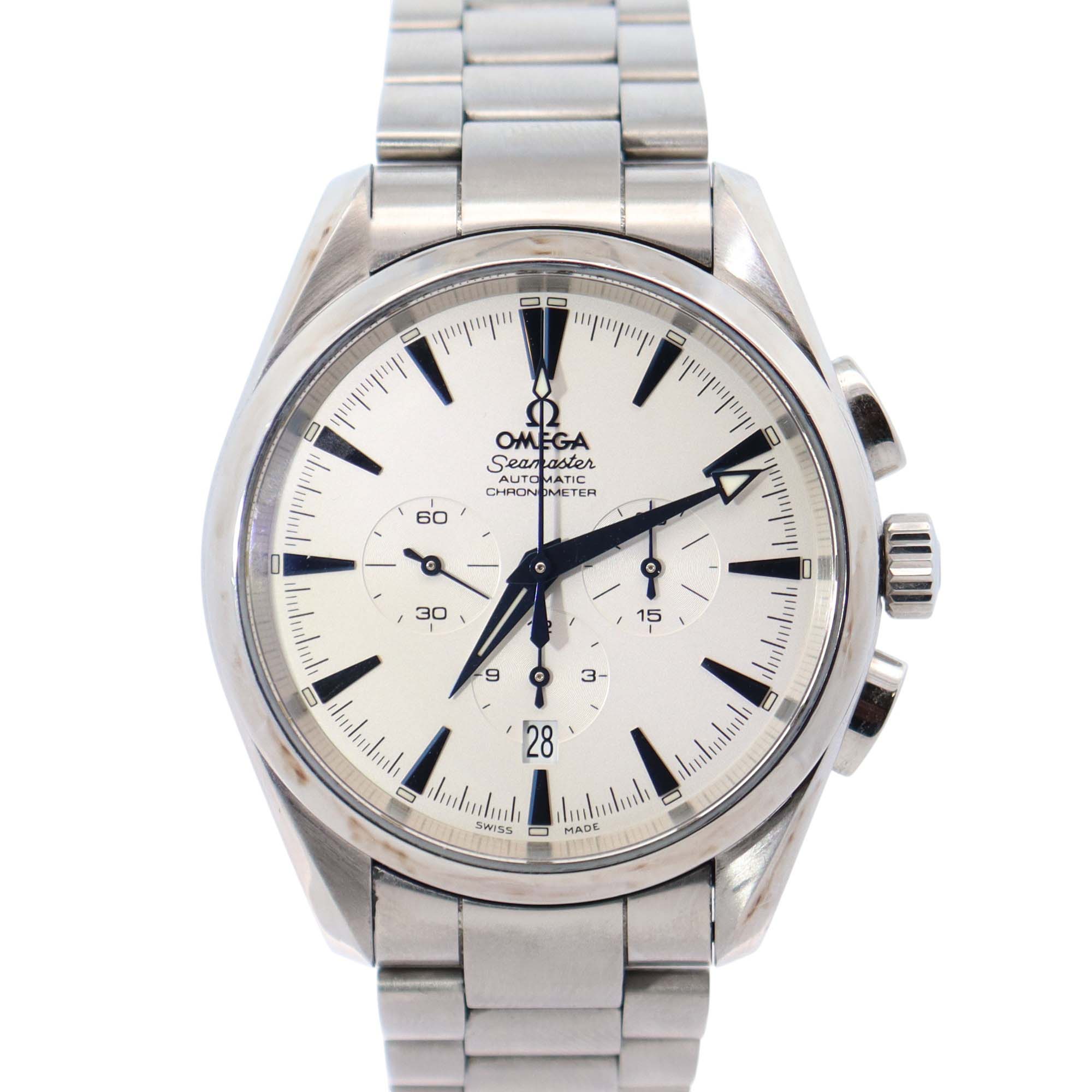 Omega Seamaster 42.2mm White Dial Watch Ref# 2512.30.00 - Happy Jewelers Fine Jewelry Lifetime Warranty