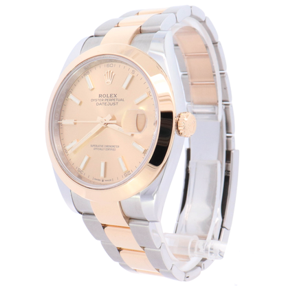 Rolex Datejust 41mm Yellow Gold & Stainless Steel Champagne Stick Dial Watch Reference# - Happy Jewelers Fine Jewelry Lifetime Warranty
