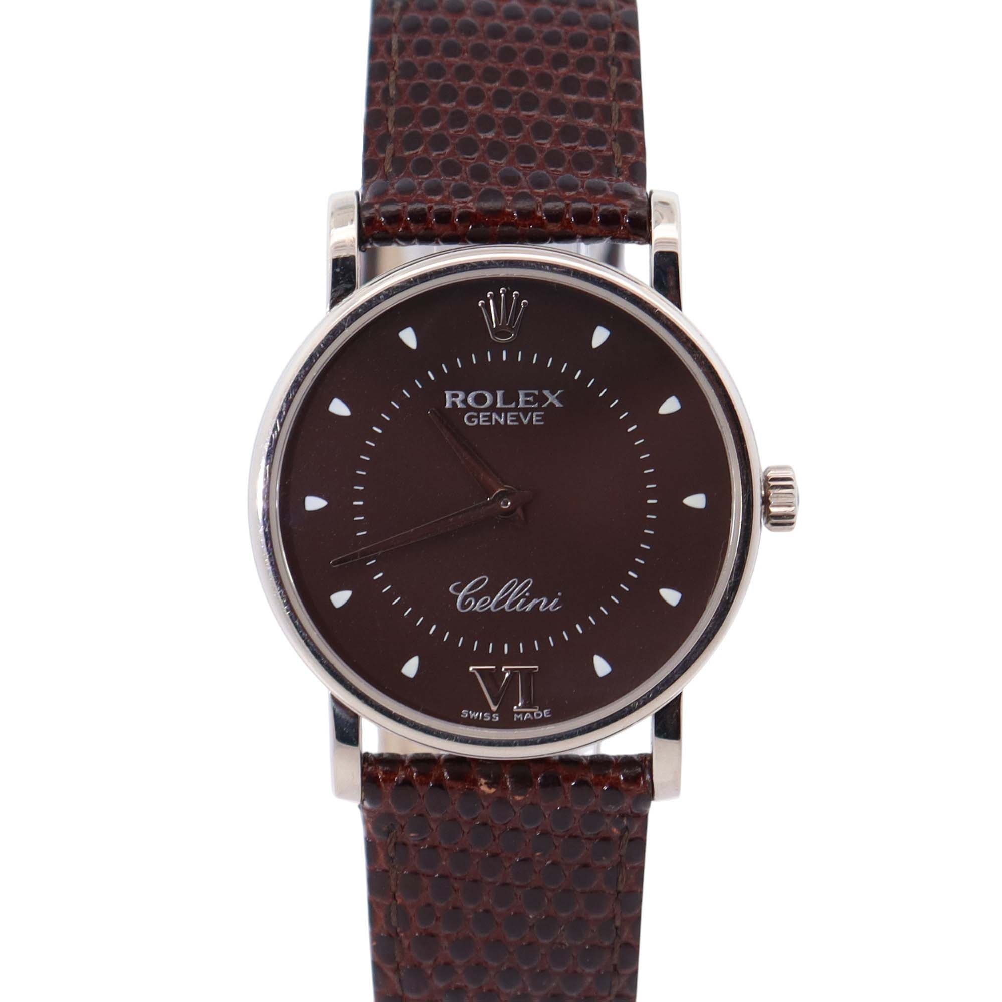 Rolex Cellini 33mm Maroon Dial Watch Ref# 5115/9 - Happy Jewelers Fine Jewelry Lifetime Warranty