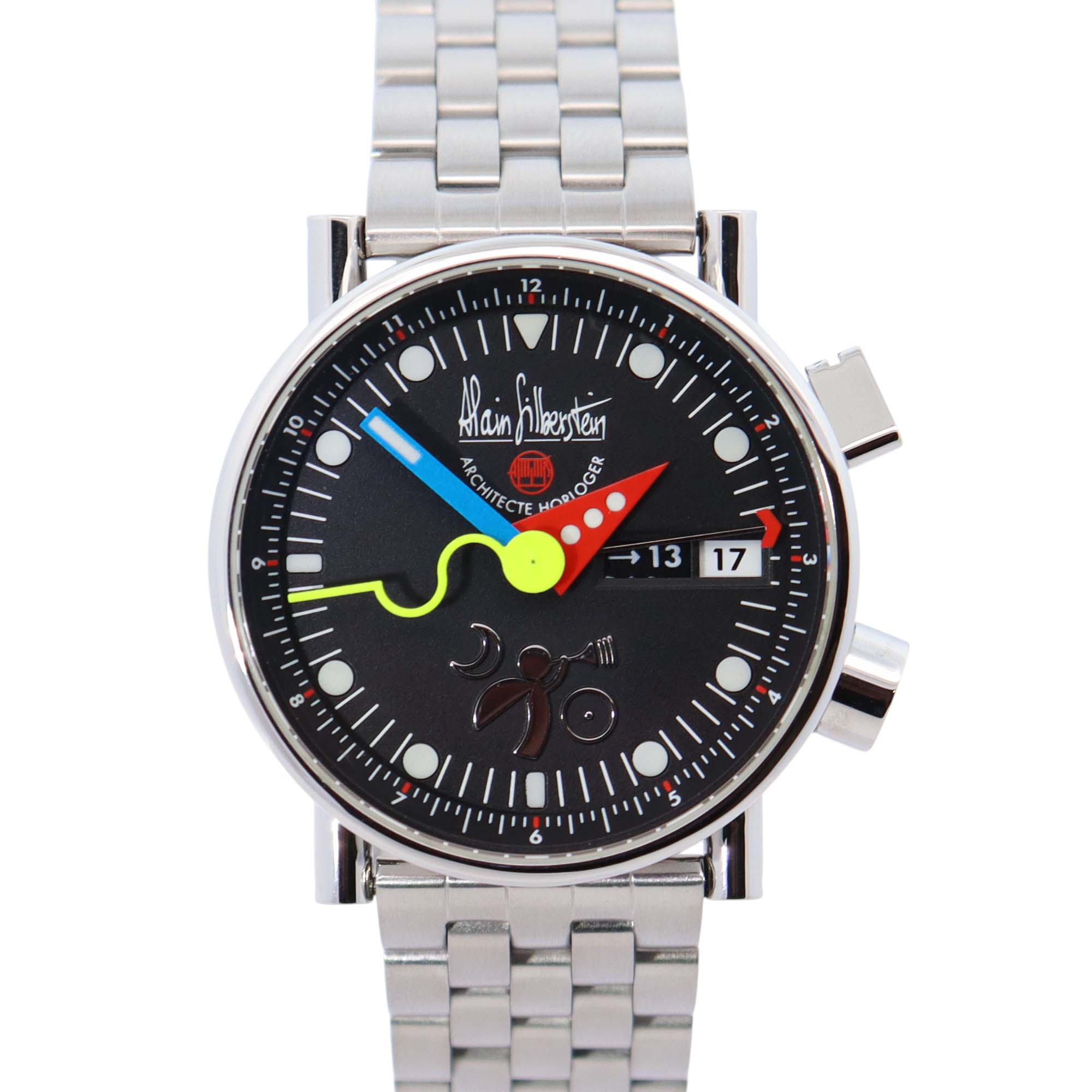 Alain Silberstein Le Revei 36mm Black Dial Watch Ref# 401-305 - Happy Jewelers Fine Jewelry Lifetime Warranty