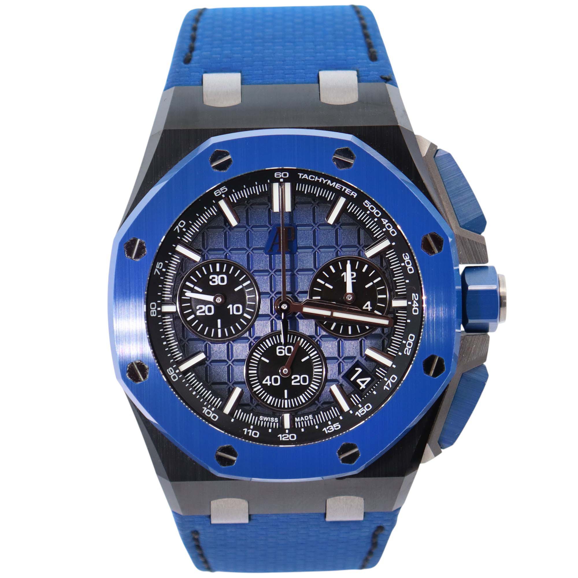 Audemars Piguet Royal Oak 43mm Blue Dial Watch Ref# 26420CE.OO.A043VE.01 - Happy Jewelers Fine Jewelry Lifetime Warranty