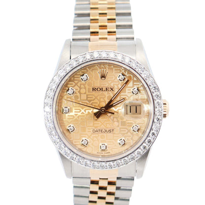 Rolex Datejust 36mm Champagne Dial Watch Ref# 16233 - Happy Jewelers Fine Jewelry Lifetime Warranty