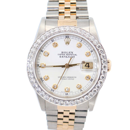 Rolex Datejust 36mm White Dial Watch Ref# 16233 - Happy Jewelers Fine Jewelry Lifetime Warranty