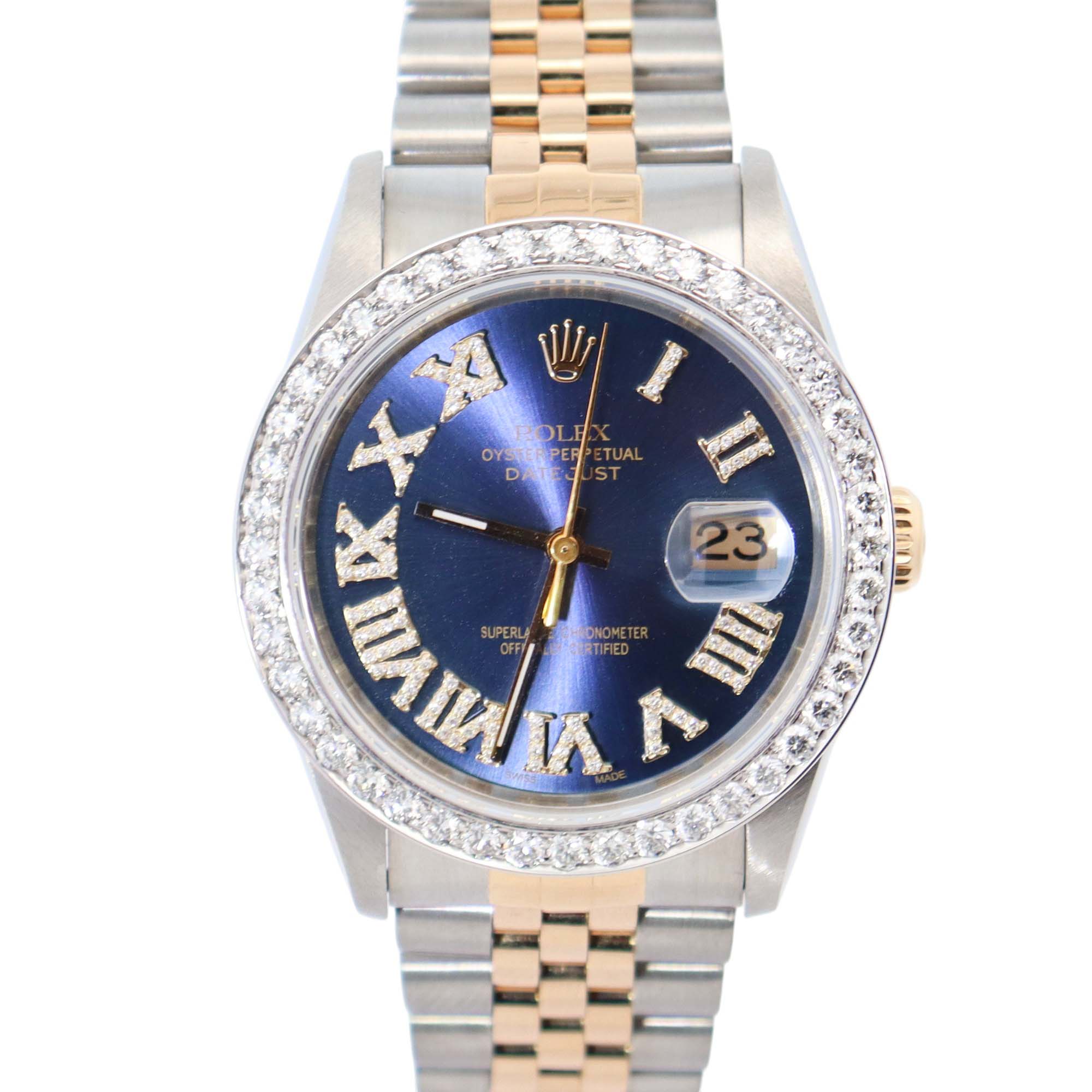 Rolex Datejust 36mm Blue Dial Watch Ref# 16233 - Happy Jewelers Fine Jewelry Lifetime Warranty