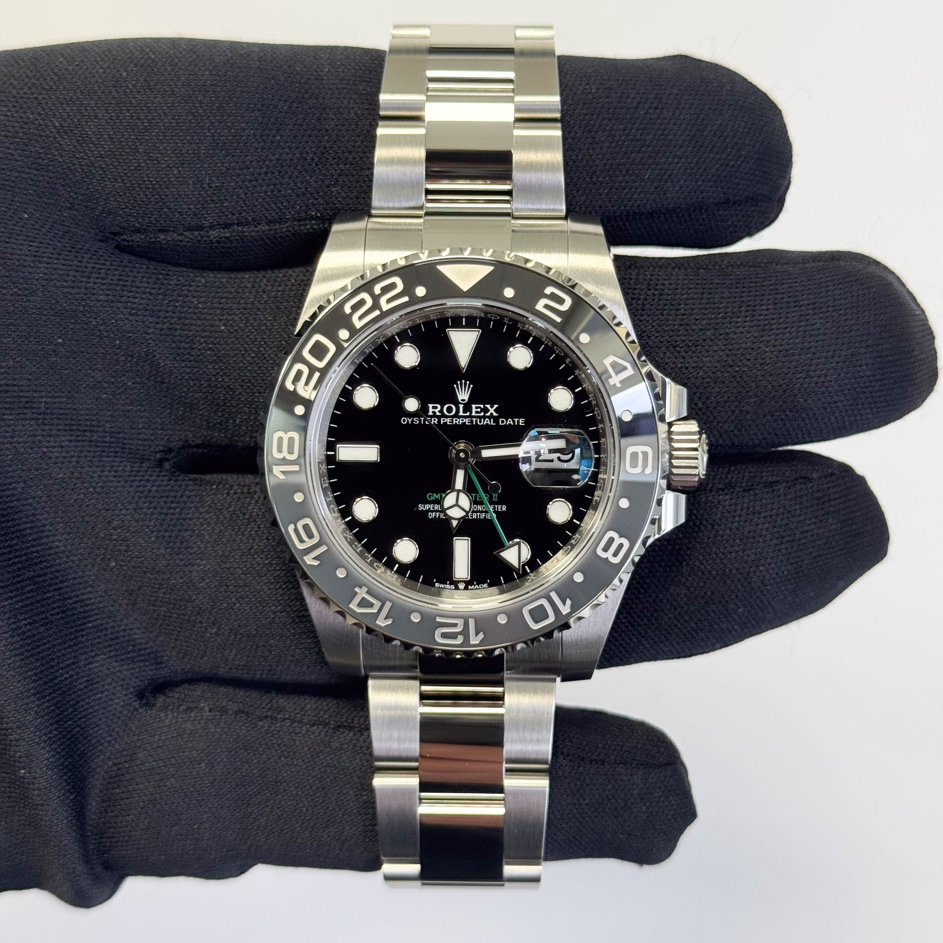Rolex GMT-Master II 40mm Black Dial Watch Ref# 126710GRNR - Happy Jewelers Fine Jewelry Lifetime Warranty