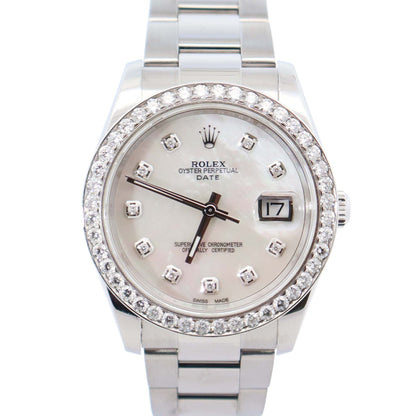 Rolex Oyster Perpetual 34mm MOP Dial Watch Ref# 115234 - Happy Jewelers Fine Jewelry Lifetime Warranty