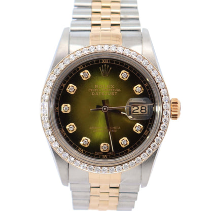 Rolex Datejust 36mm Green Dial Watch Ref# 16233 - Happy Jewelers Fine Jewelry Lifetime Warranty