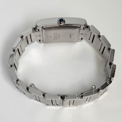 Cartier Tank Française Stainless Steel 28mm White Dial Watch Ref# W51002Q3 - Happy Jewelers Fine Jewelry Lifetime Warranty