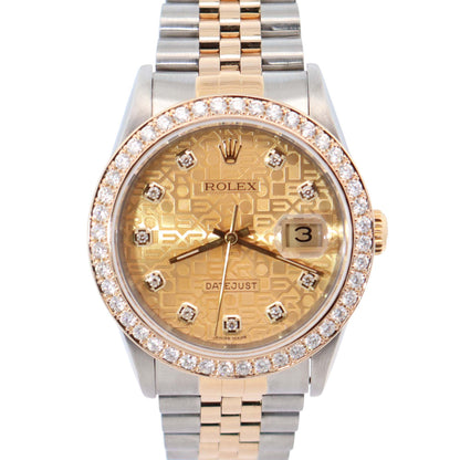 Rolex Datejust 36mm Champagne Dial Watch Ref# 16233 - Happy Jewelers Fine Jewelry Lifetime Warranty