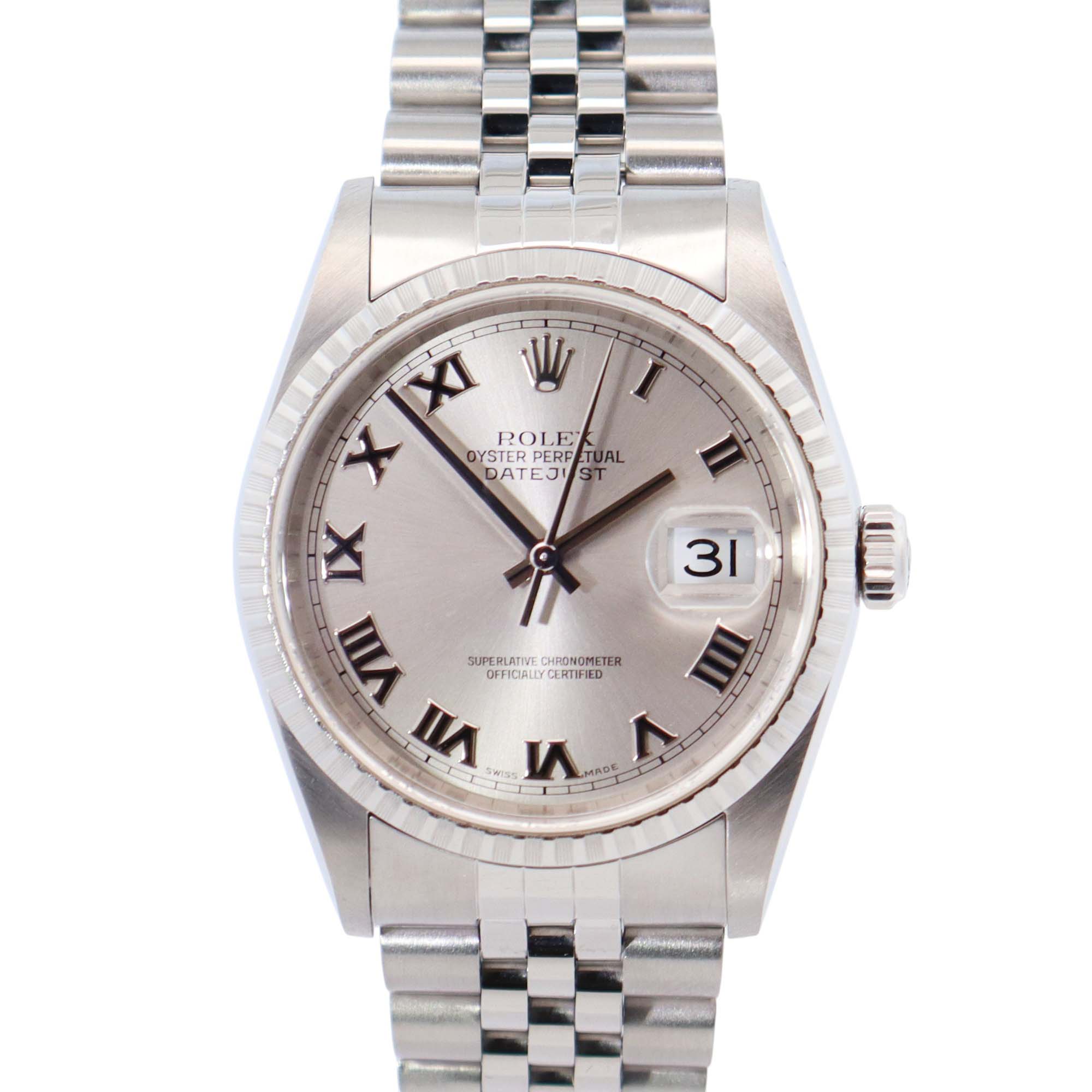 Rolex Datejust 36mm Silver Dial Watch Ref# 16220 - Happy Jewelers Fine Jewelry Lifetime Warranty