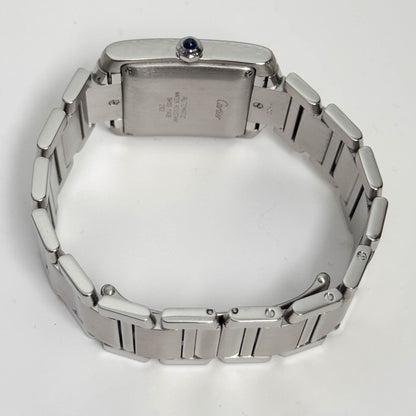 Cartier Tank Française Stainless Steel 28mm White Dial Watch Ref# W51002Q3 - Happy Jewelers Fine Jewelry Lifetime Warranty