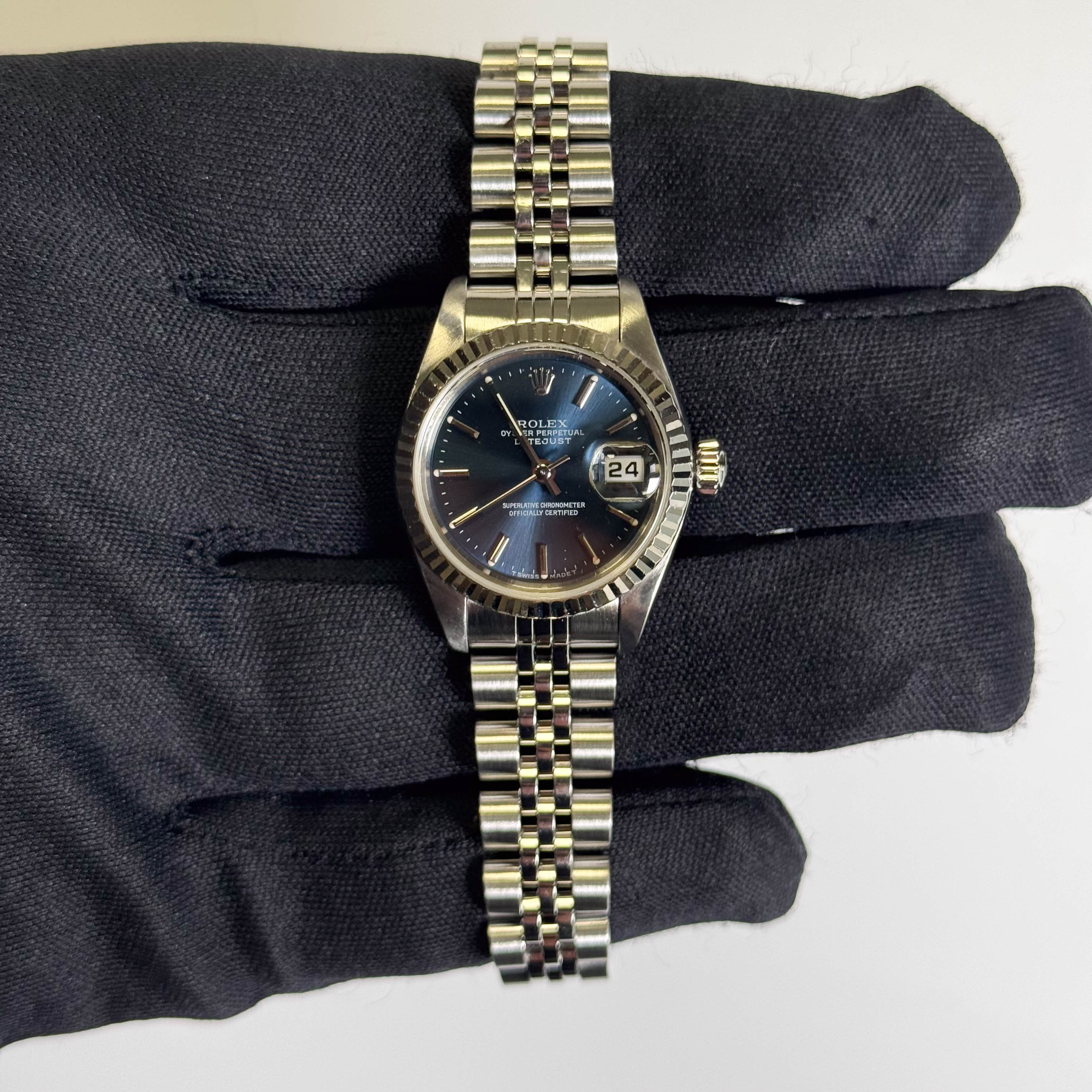 Rolex Datejust 26mm Blue Dial Watch Ref# 69174