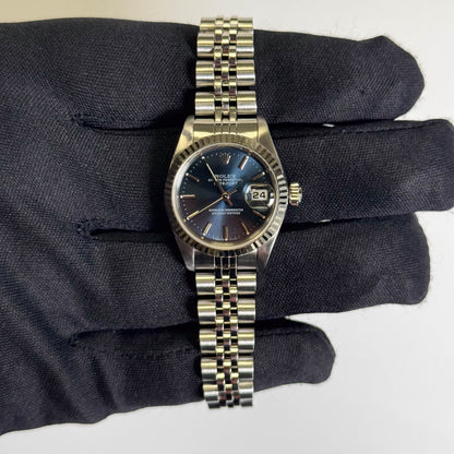 Rolex Datejust 26mm Blue Dial Watch Ref# 69174 - Happy Jewelers Fine Jewelry Lifetime Warranty