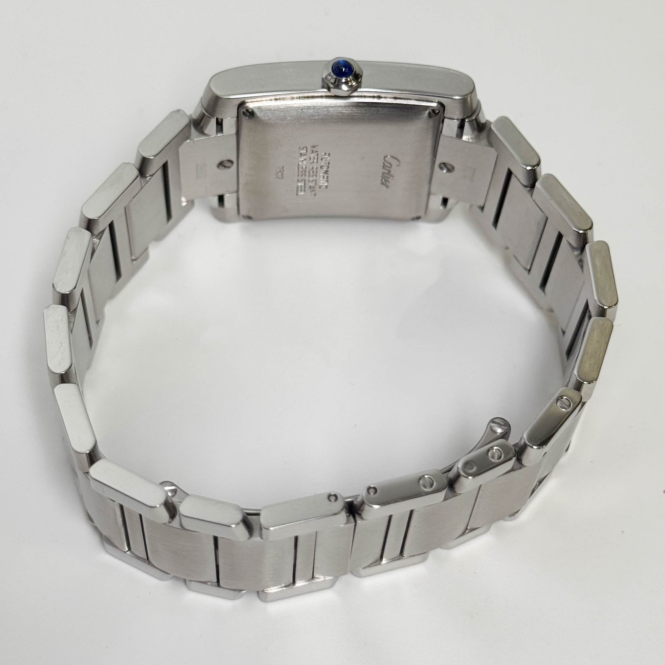 Cartier Tank Française Stainless Steel 28mm White Dial Watch Ref# W51002Q3 - Happy Jewelers Fine Jewelry Lifetime Warranty