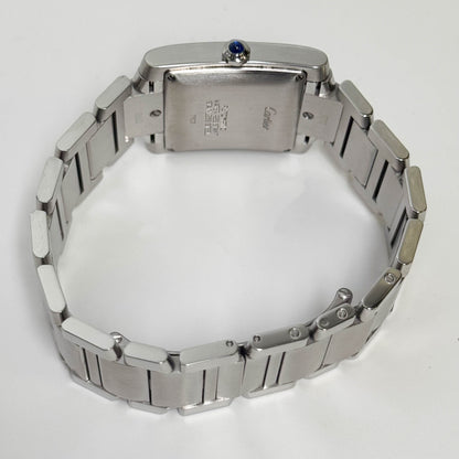 Cartier Tank Française Stainless Steel 28mm White Dial Watch Ref# W51002Q3 - Happy Jewelers Fine Jewelry Lifetime Warranty