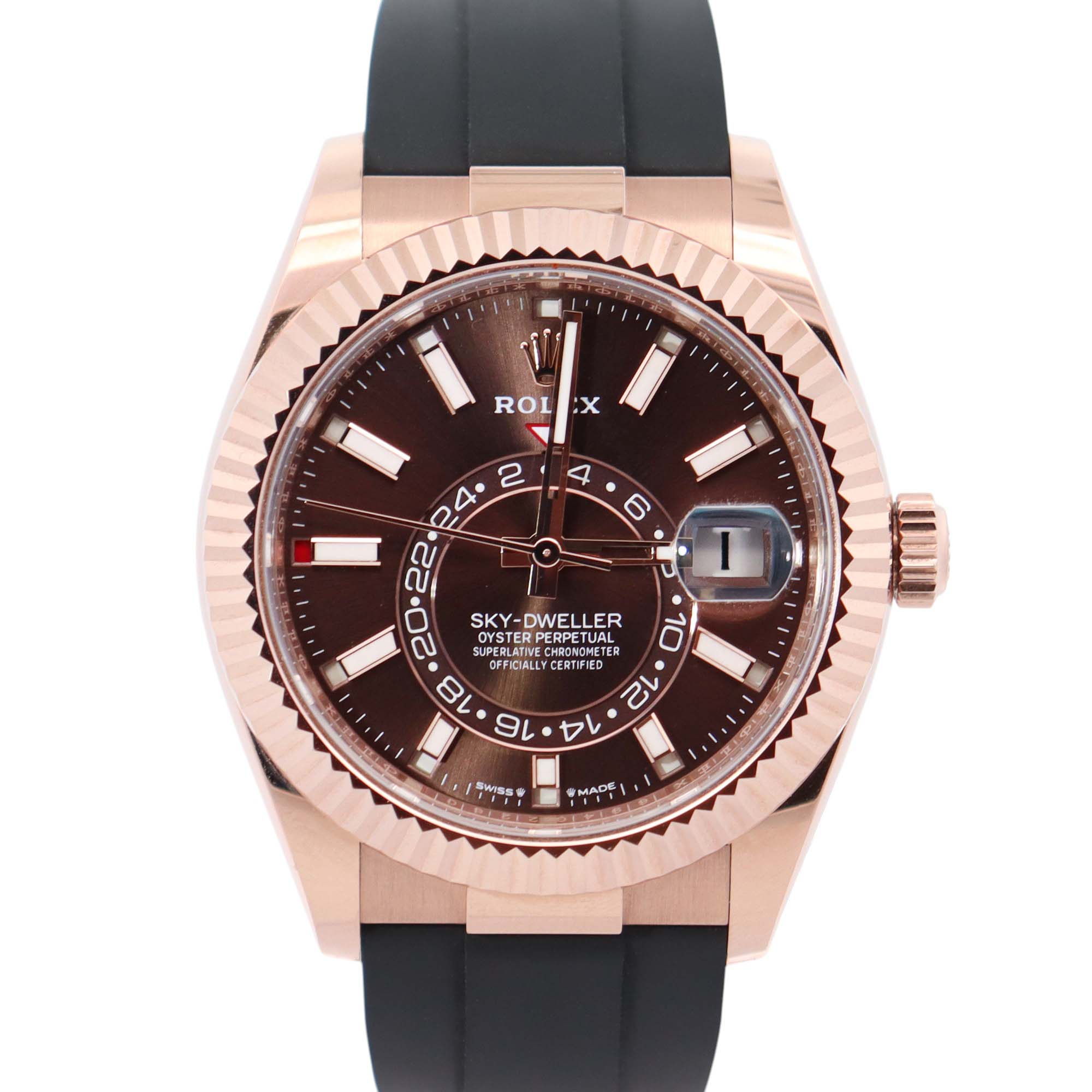 Rolex Sky-Dweller 42mm Chocolate Dial Watch Ref# 336235 - Happy Jewelers Fine Jewelry Lifetime Warranty