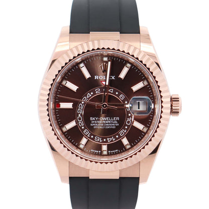 Rolex Sky-Dweller 42mm Chocolate Dial Watch Ref# 336235 - Happy Jewelers Fine Jewelry Lifetime Warranty