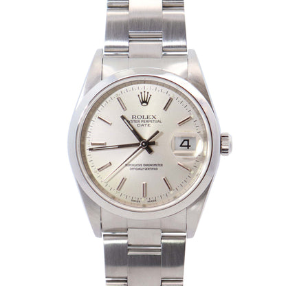 Rolex Oyster Perpetual 34mm Silver Dial Watch Ref# 15200 - Happy Jewelers Fine Jewelry Lifetime Warranty