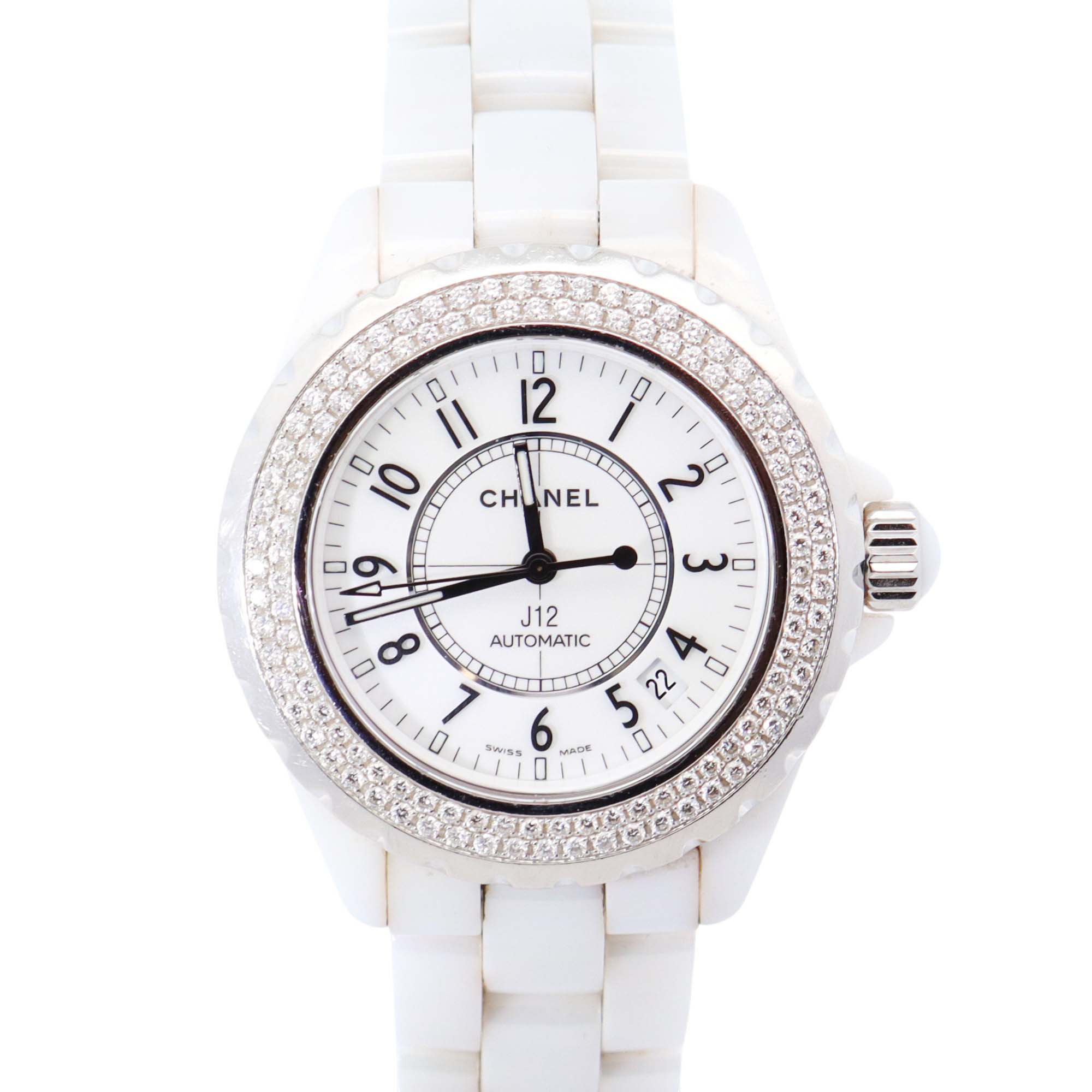 Chanel J12 38mm White Dial Watch Ref# H0969 - Happy Jewelers Fine Jewelry Lifetime Warranty