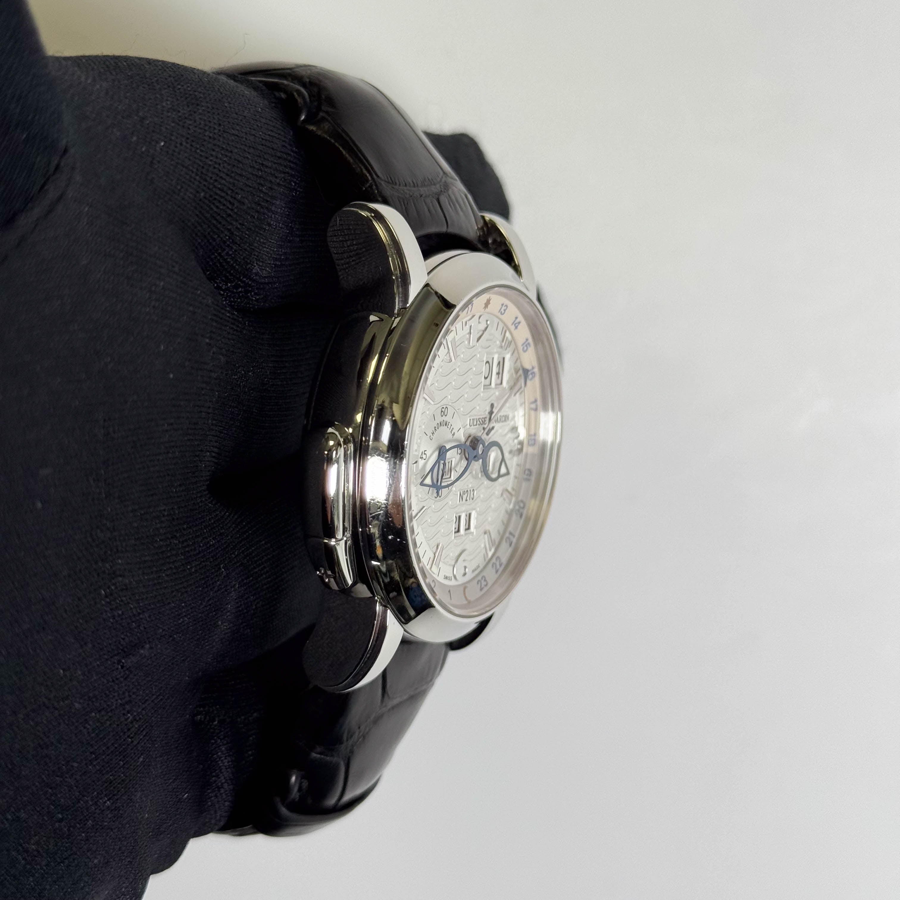 Ulysse Nardin GMT 40mm White Dial Watch Ref# 329-60