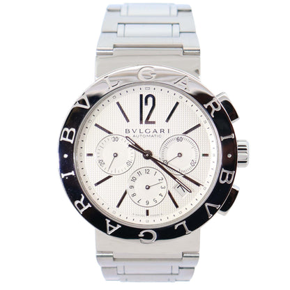 Bvlgari Bulgari 42mm Silver Dial Watch Ref# BB 42 SS CH - Happy Jewelers Fine Jewelry Lifetime Warranty