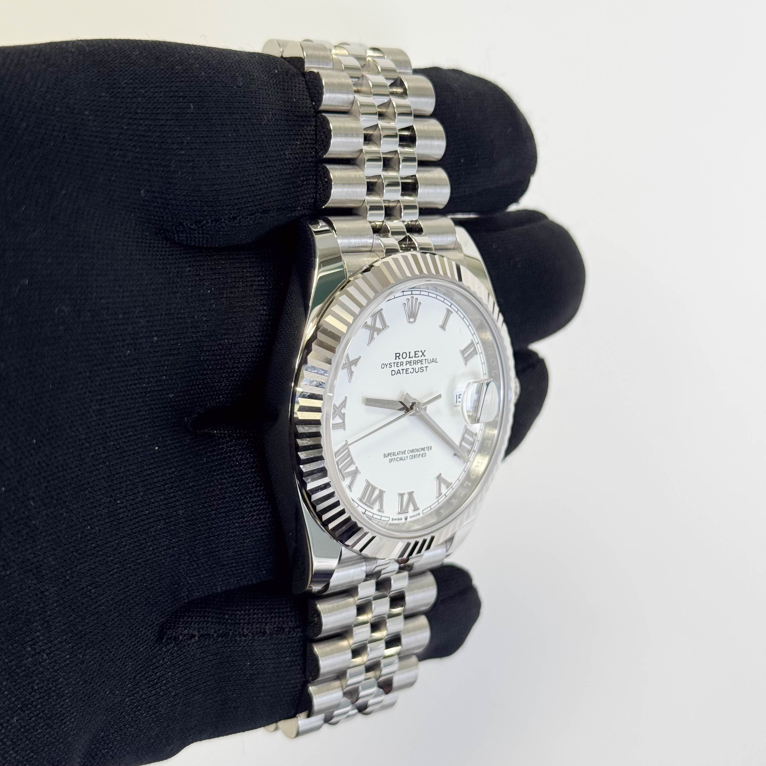Rolex Datejust 41mm White Dial Watch Ref# 126334 - Happy Jewelers Fine Jewelry Lifetime Warranty