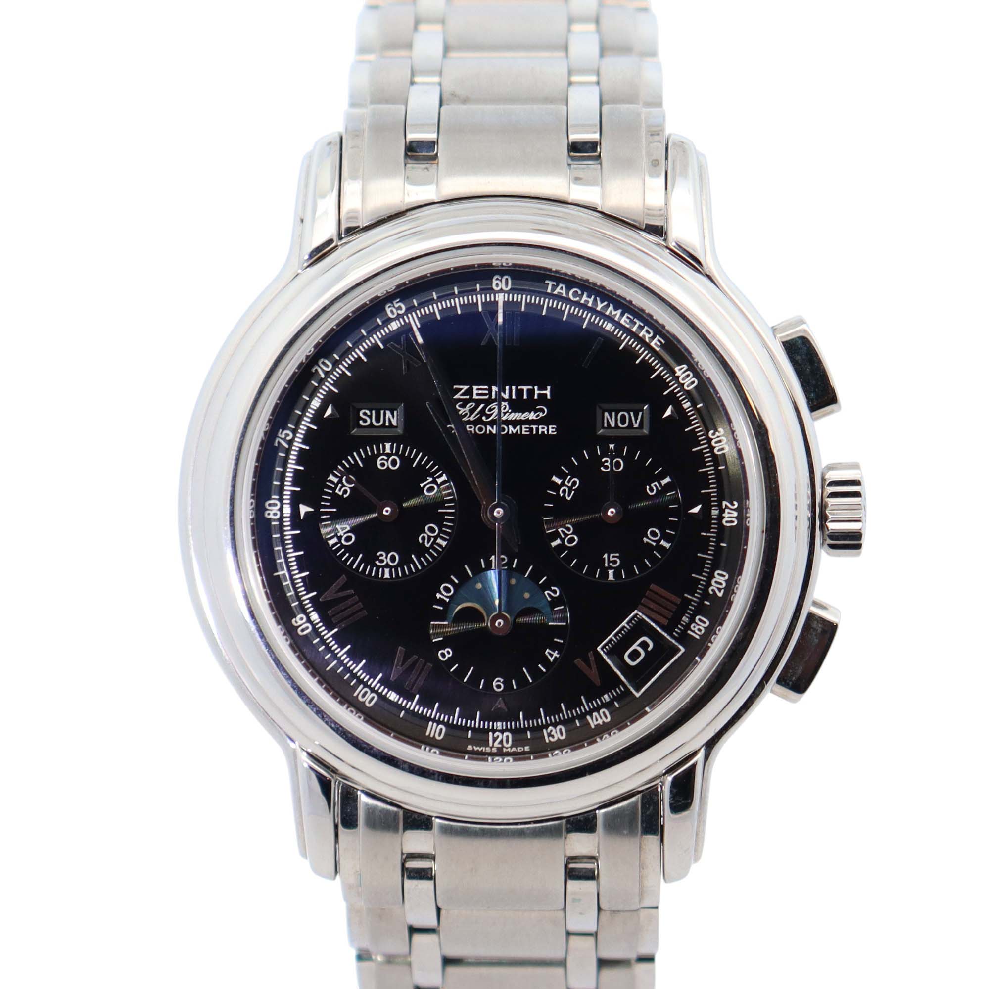 Zenith Chronomaster 40mm Black Dial Watch Ref# 02.0240.410/21 - Happy Jewelers Fine Jewelry Lifetime Warranty