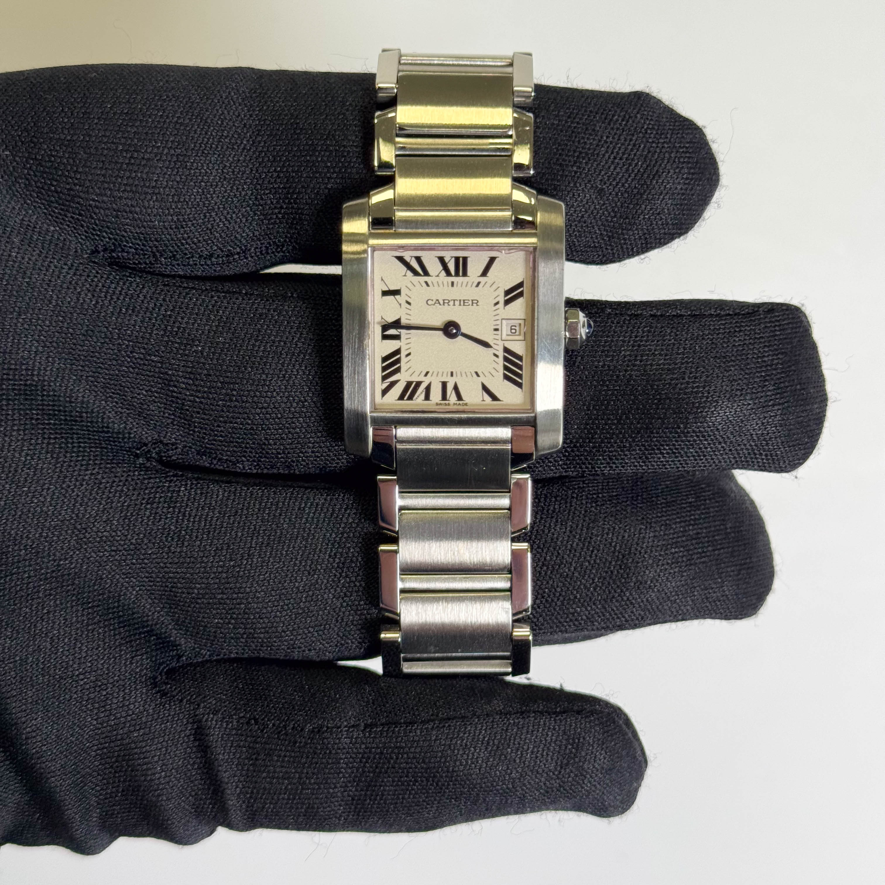 Cartier Tank 25mm White Dial Watch Ref# W51011Q3
