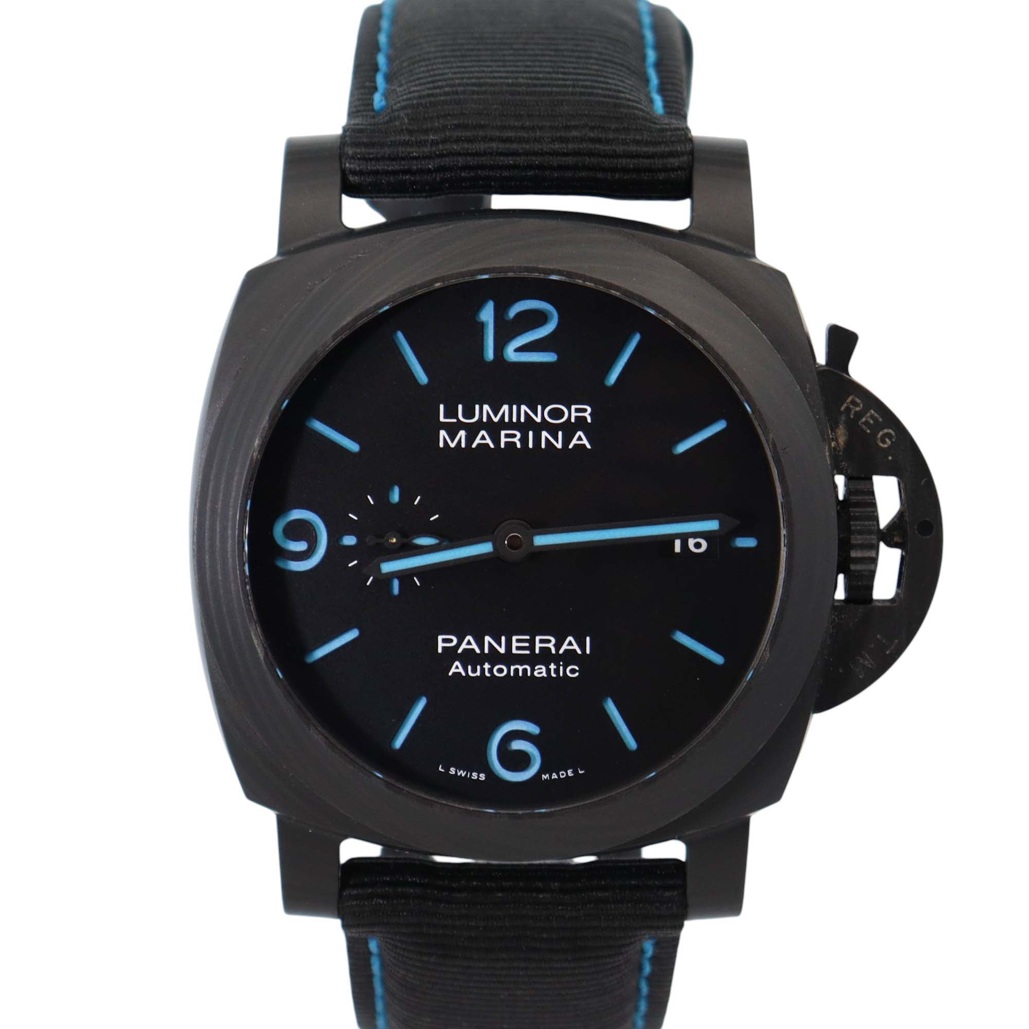 Panerai Luminor 44mm Black Dial Watch Ref# PAM01661 - Happy Jewelers Fine Jewelry Lifetime Warranty