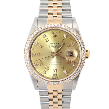 Rolex Datejust 36mm Champagne Dial Watch Ref# 16233 - Happy Jewelers Fine Jewelry Lifetime Warranty