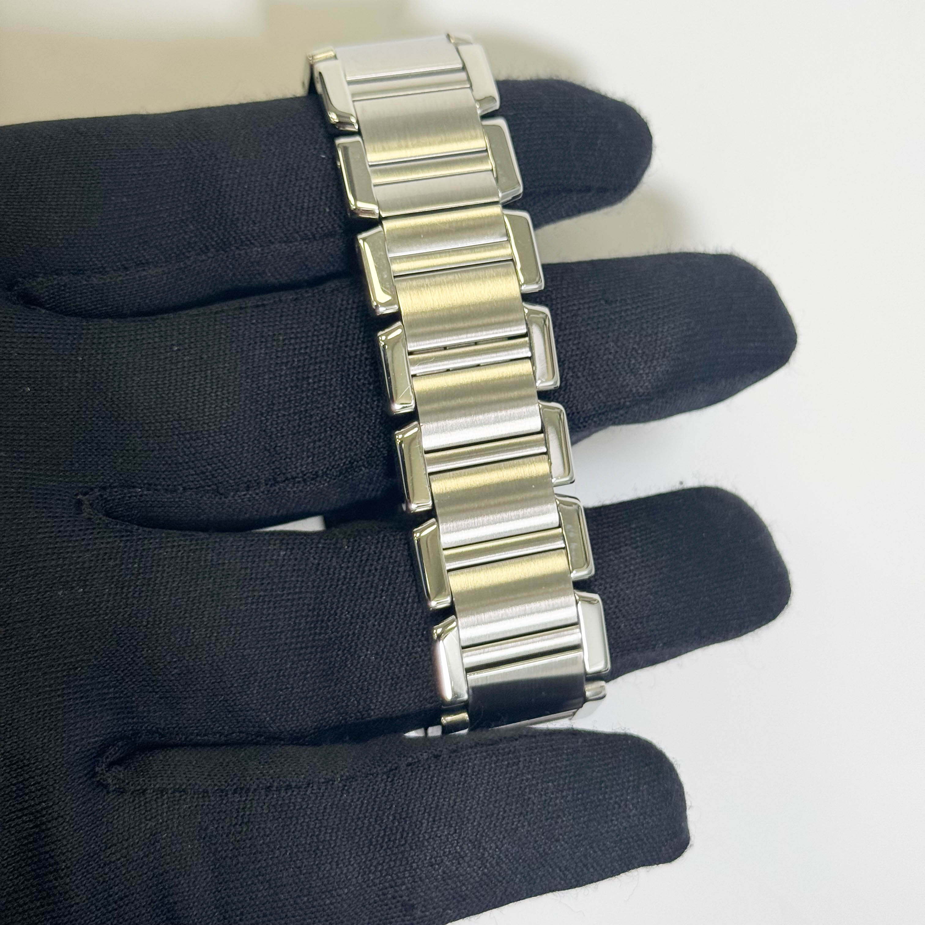 Cartier Tank Française Stainless Steel 28mm White Dial Watch Ref# W51002Q3 - Happy Jewelers Fine Jewelry Lifetime Warranty