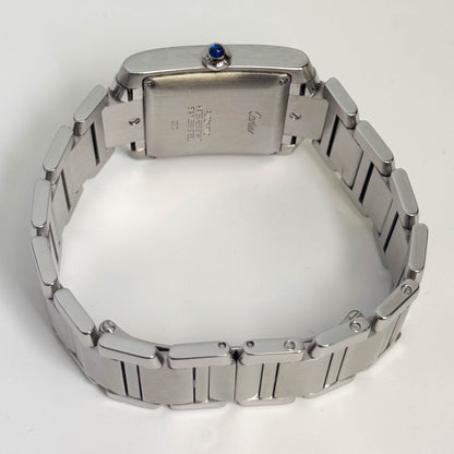 Cartier Tank Française Stainless Steel 28mm White Dial Watch Ref# W51002Q3 - Happy Jewelers Fine Jewelry Lifetime Warranty