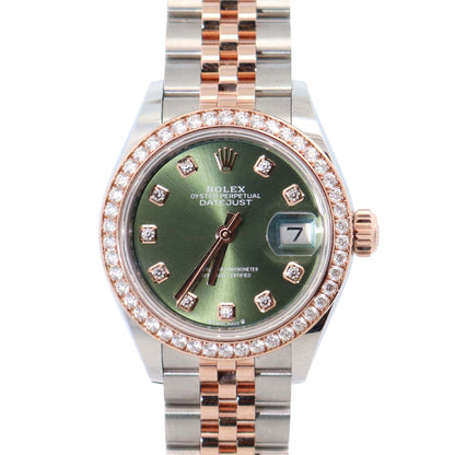 Rolex Datejust 28mm Green Dial Watch Ref# 279381RBR - Happy Jewelers Fine Jewelry Lifetime Warranty