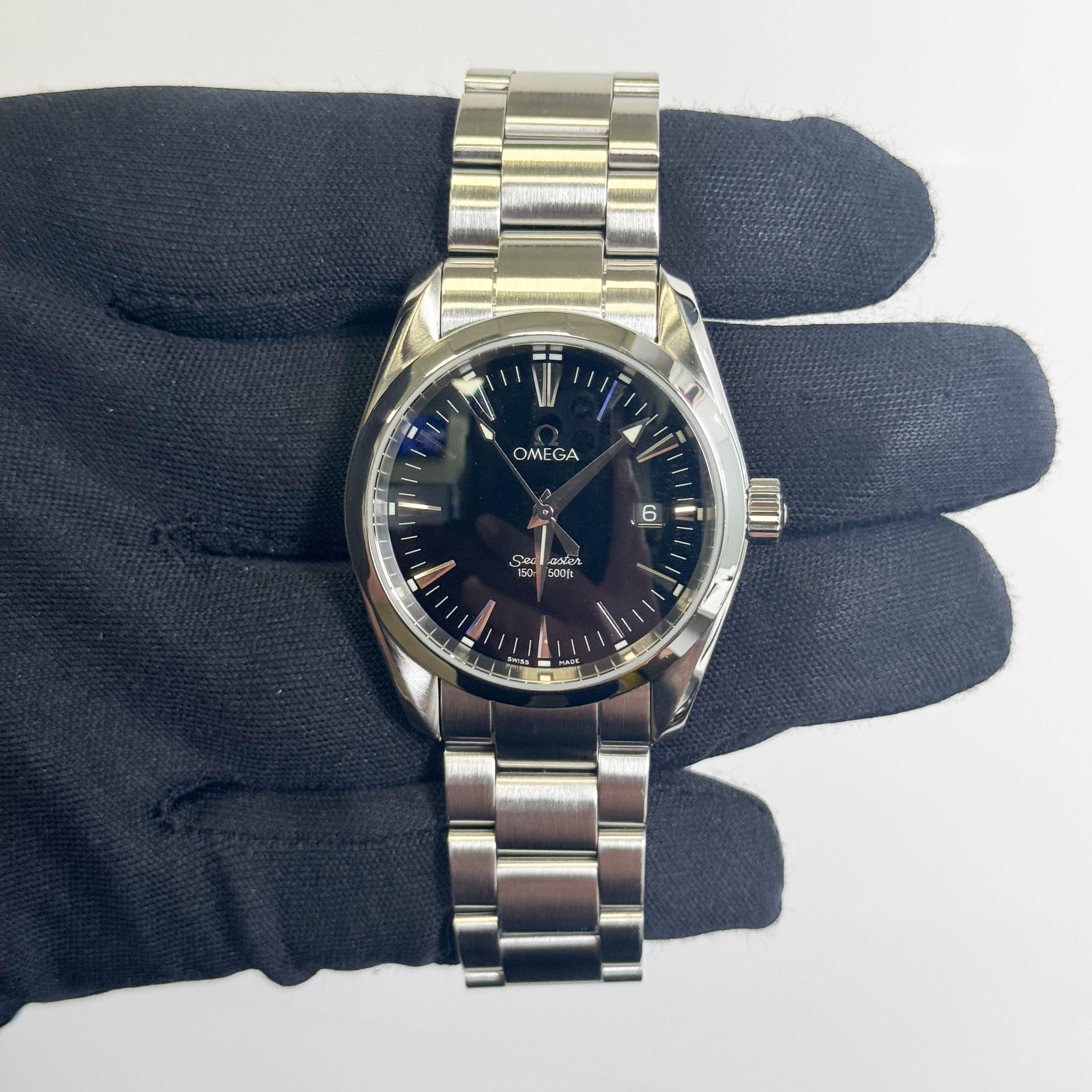Omega Seamaster 36mm Black Dial Watch Ref# 2518.50.00 – Happy Jewelers