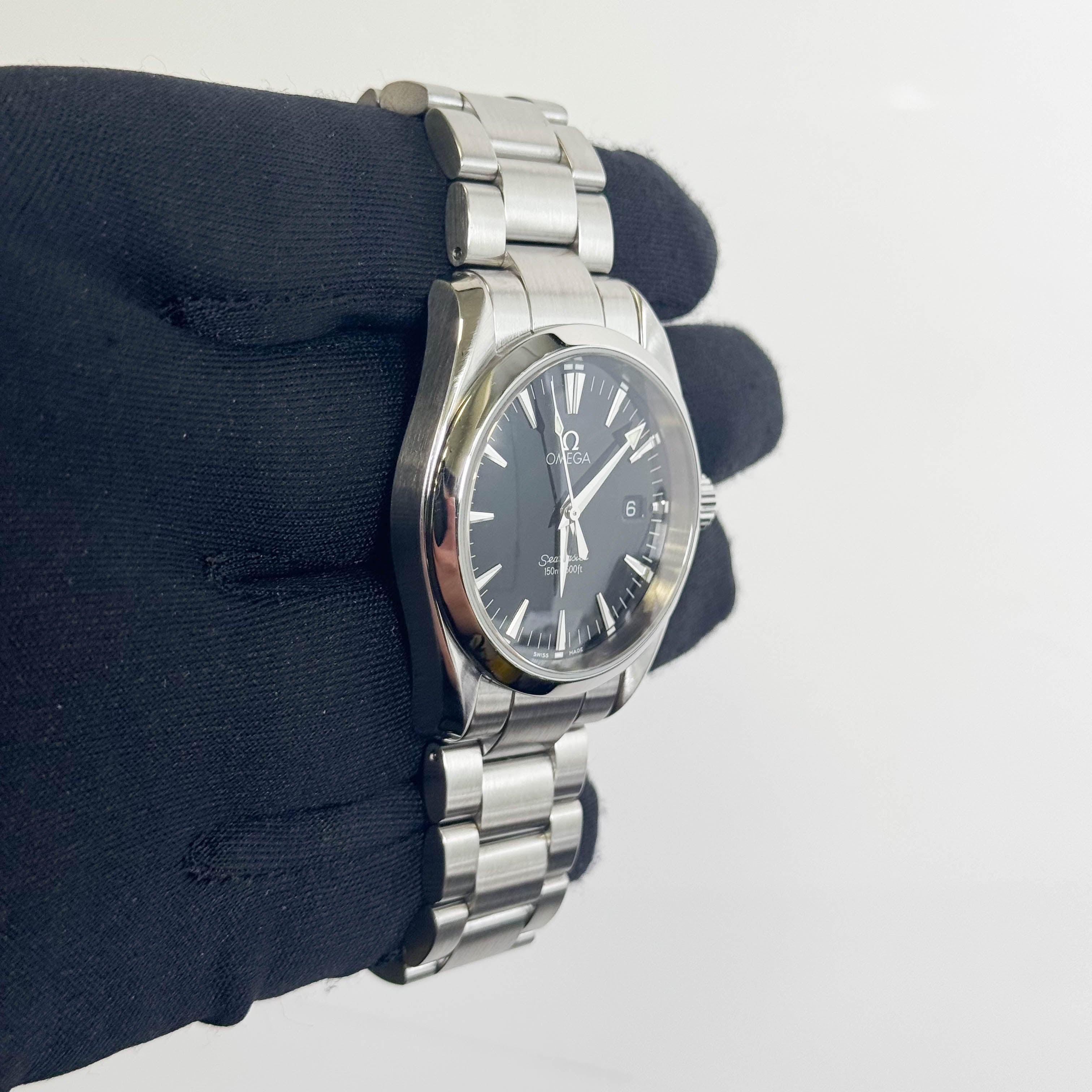 Omega Seamaster 36mm Black Dial Watch Ref# 2518.50.00 – Happy Jewelers