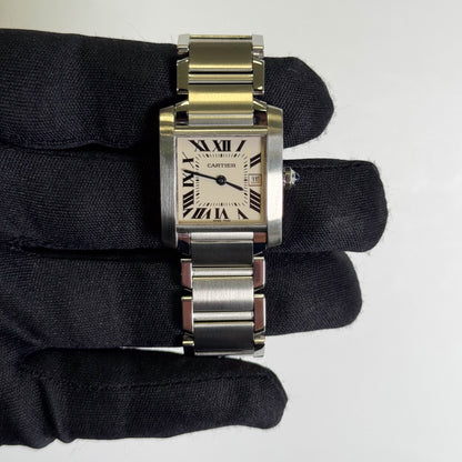 Cartier Tank 25mm White Dial Watch Ref# W51011Q3