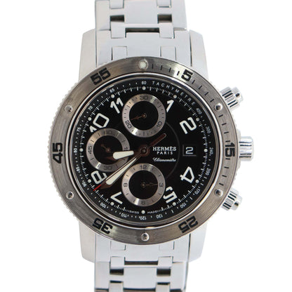 Hermes Clipper 44mm Black Dial Watch Ref# CP2.910 - Happy Jewelers Fine Jewelry Lifetime Warranty