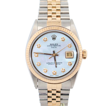 Rolex Datejust 36mm MOP Dial Watch Ref# 1601 - Happy Jewelers Fine Jewelry Lifetime Warranty