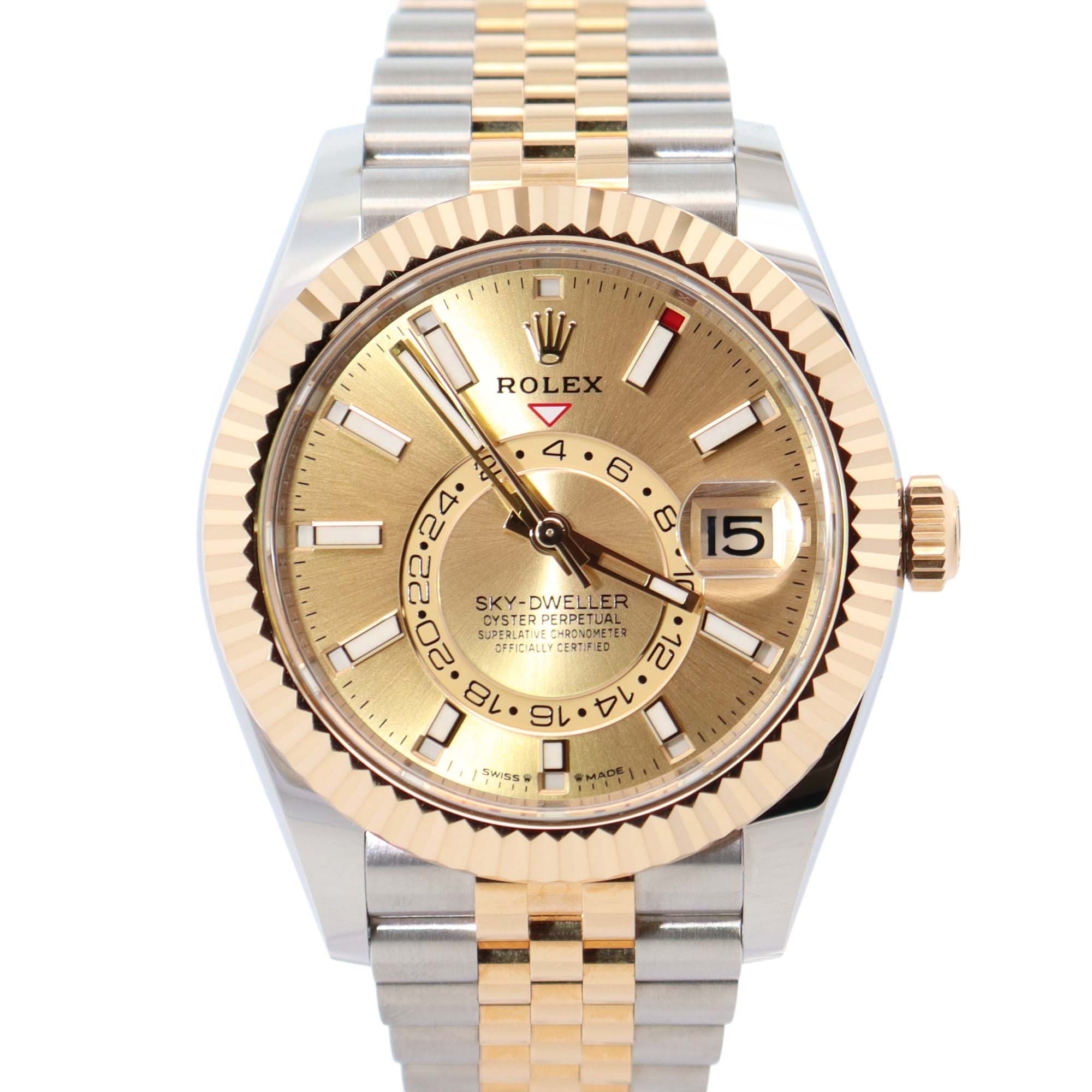 Rolex Sky-Dweller 42mm Champagne Dial Watch Ref# 336933 - Happy Jewelers Fine Jewelry Lifetime Warranty