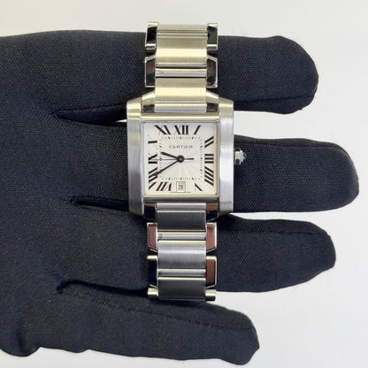 Cartier Tank 28mm White Dial Watch Ref# W51002Q3 - Happy Jewelers Fine Jewelry Lifetime Warranty