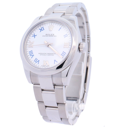 Rolex Oyster Perpetual 31mm Stainless Steel White Roman Dial Watch Reference# 177200 - Happy Jewelers Fine Jewelry Lifetime Warranty