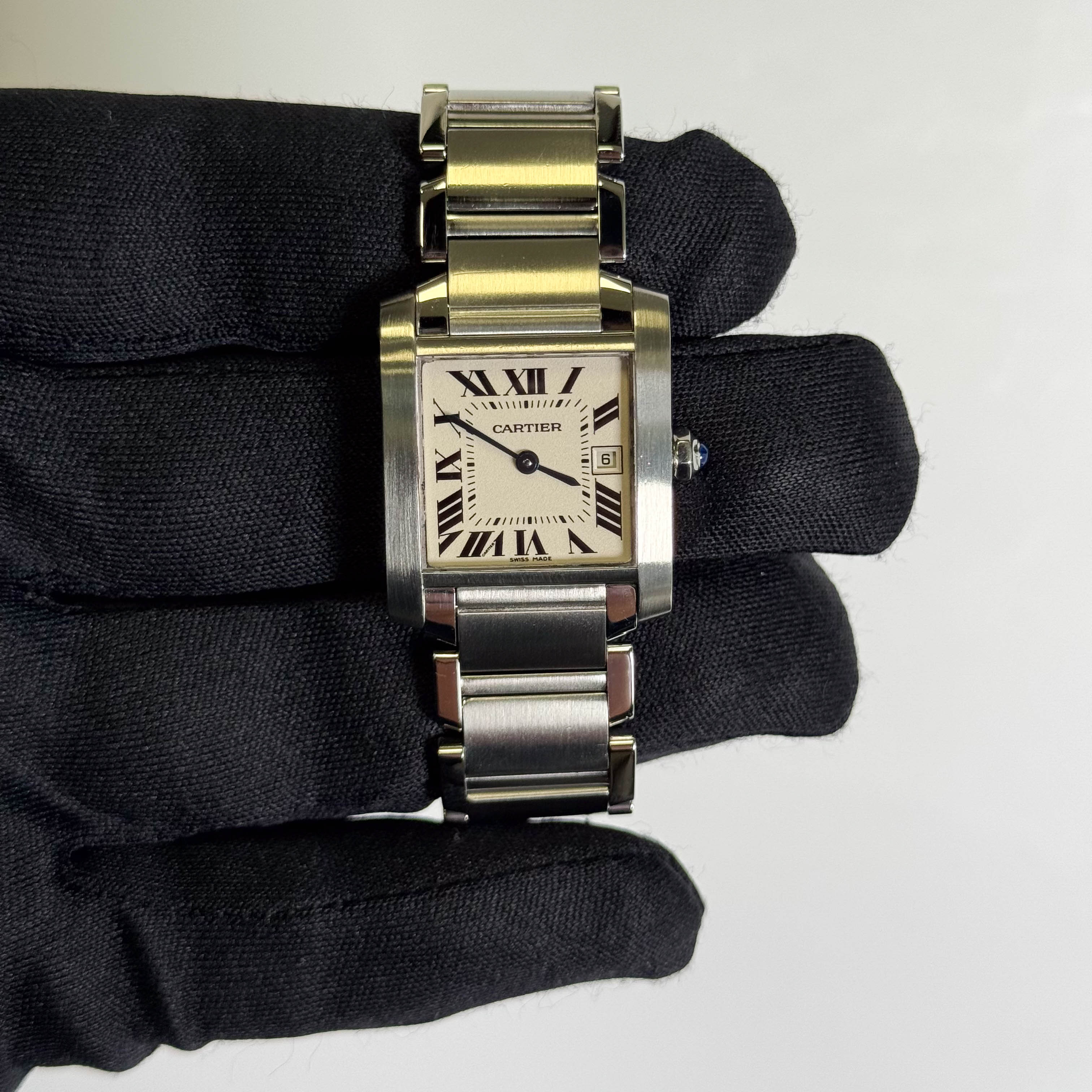 Cartier Tank 25mm White Dial Watch Ref# W51011Q3